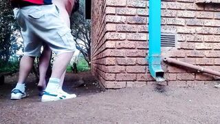 Fucking my neighbors wife in the garden