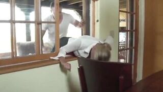Sexy MILF Stuck in Window