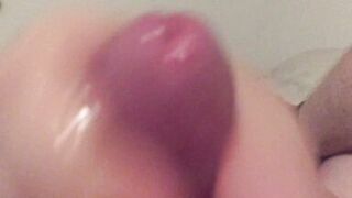 Chubby Wife with Hairy Pussy gives nice long POV handjob with slow motion nice cumshot ending