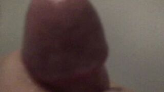 Chubby Wife with Hairy Pussy gives nice long POV handjob with slow motion nice cumshot ending