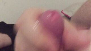 Chubby Wife with Hairy Pussy gives nice long POV handjob with slow motion nice cumshot ending