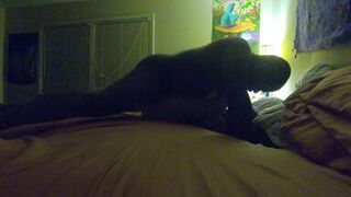 Sexy MILF mom rough rides big black dick