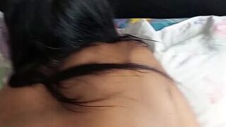 sri lankan slutty bitch wife getting fuck with big dildo and hubby's dick at once - 1 image