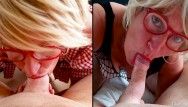 Fit mature woman cant live without engulfing large juvenile dong splitscreen